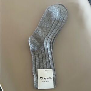 Madewell Heather Gray Casual Crew Socks